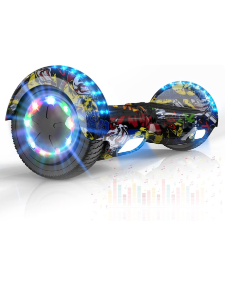 LED Bluetooth Hoverboard - Grafitti Black